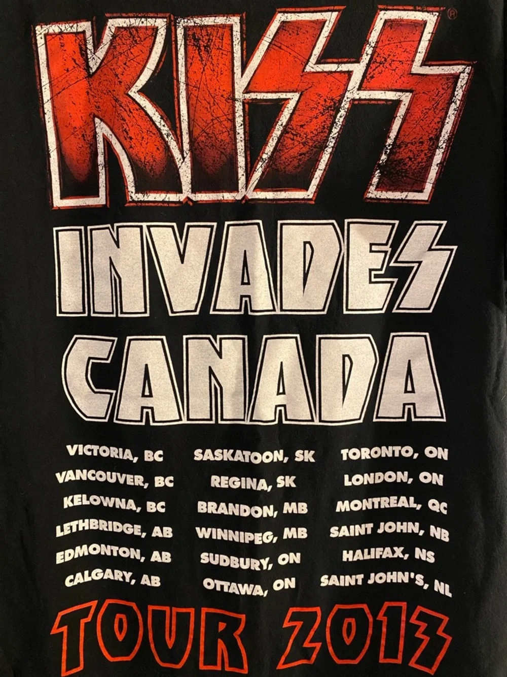 Kiss Invades Canada 2013 Tour Tee - Picture 5 of 5